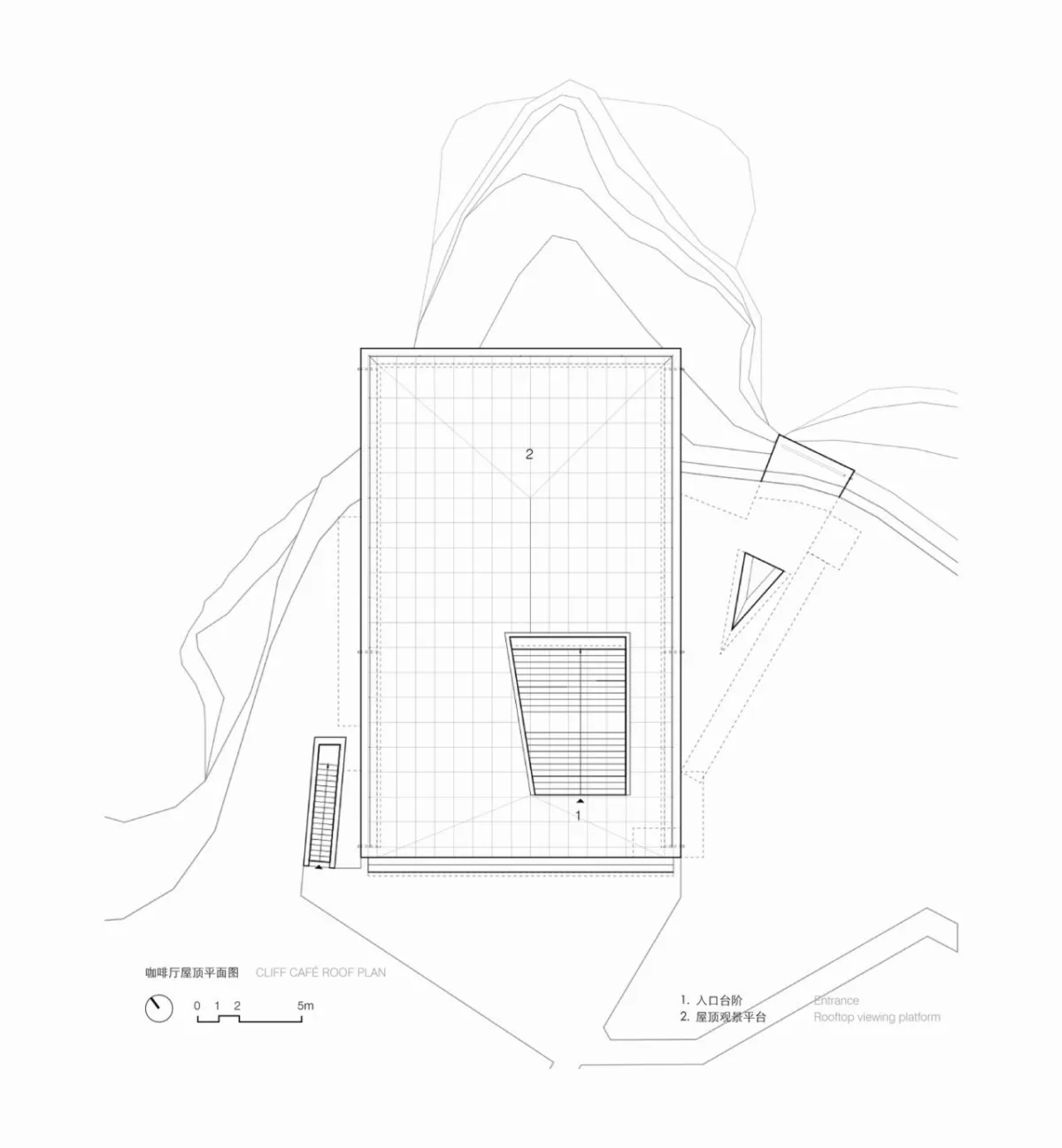 BIM建筑|崖顶咖啡厅及塔居 / 迹•建筑事务所（TAO）
