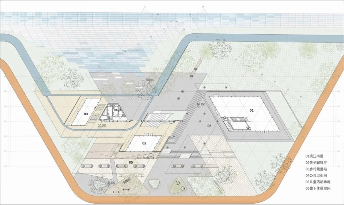 BIM建筑|杭州滨江公共空间·风鸢驿 / 同济原作设计工作室