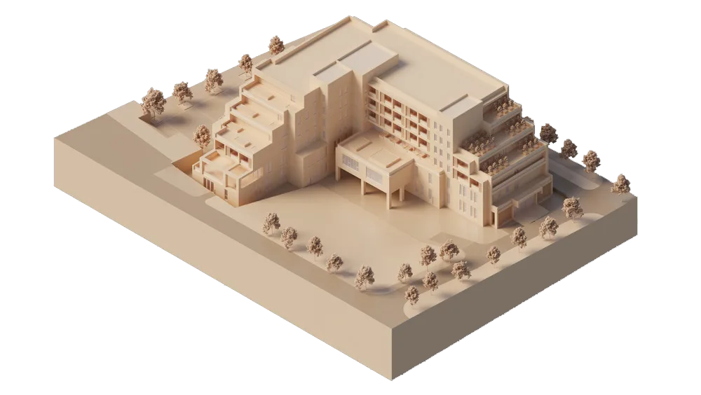 BIM建筑|多层养老中心与外部环境的互动-博元养老中心 / UUA