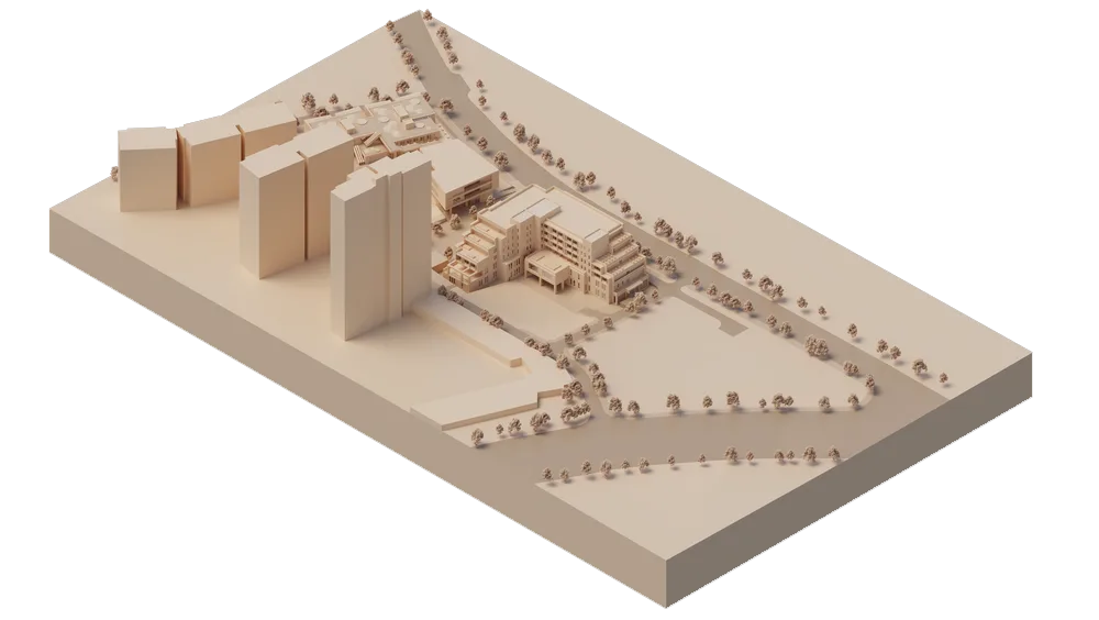 BIM建筑|多层养老中心与外部环境的互动-博元养老中心 / UUA