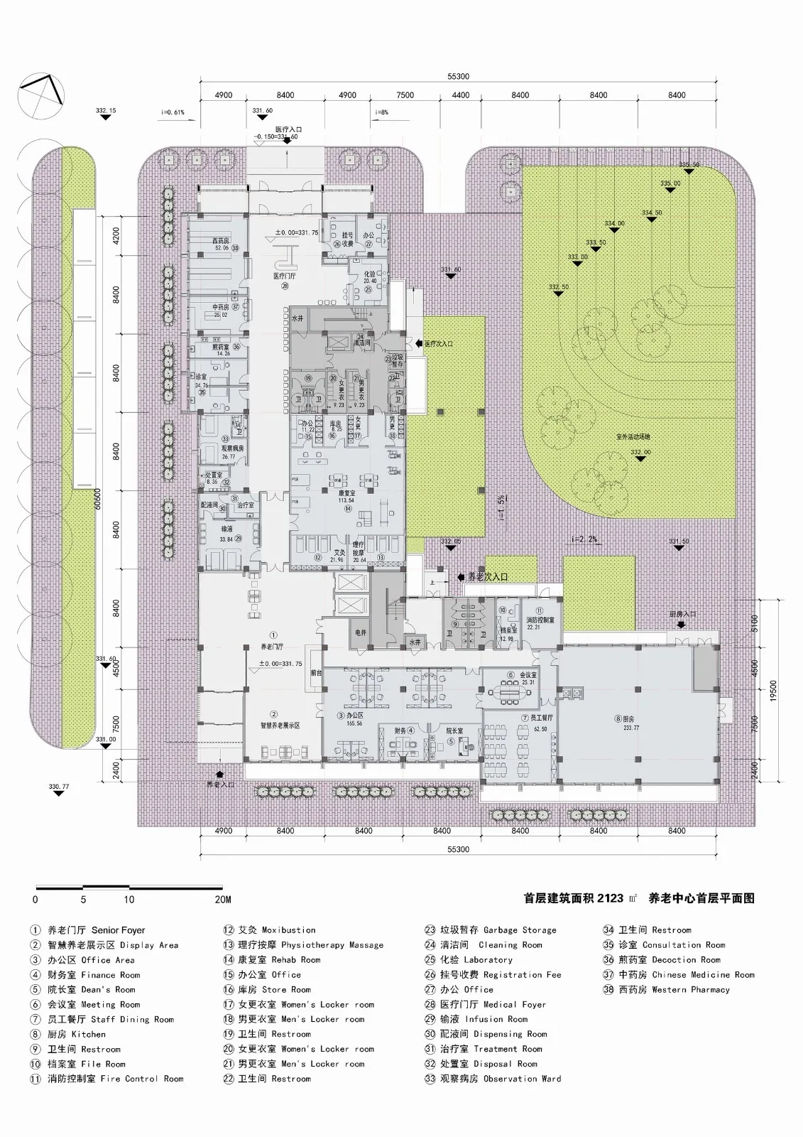 BIM建筑|多层养老中心与外部环境的互动-博元养老中心 / UUA
