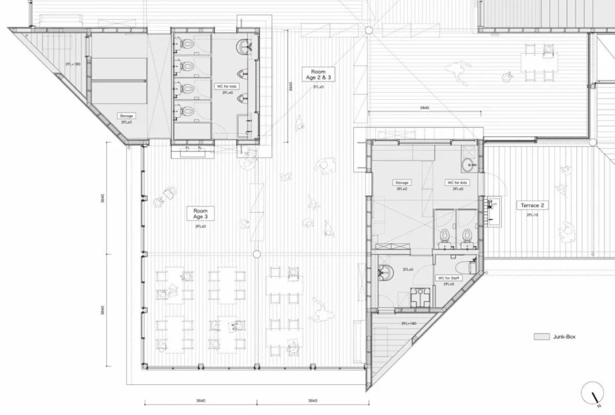 BIM建筑|大风车，鹿岛田托儿所 / TERRAIN architects