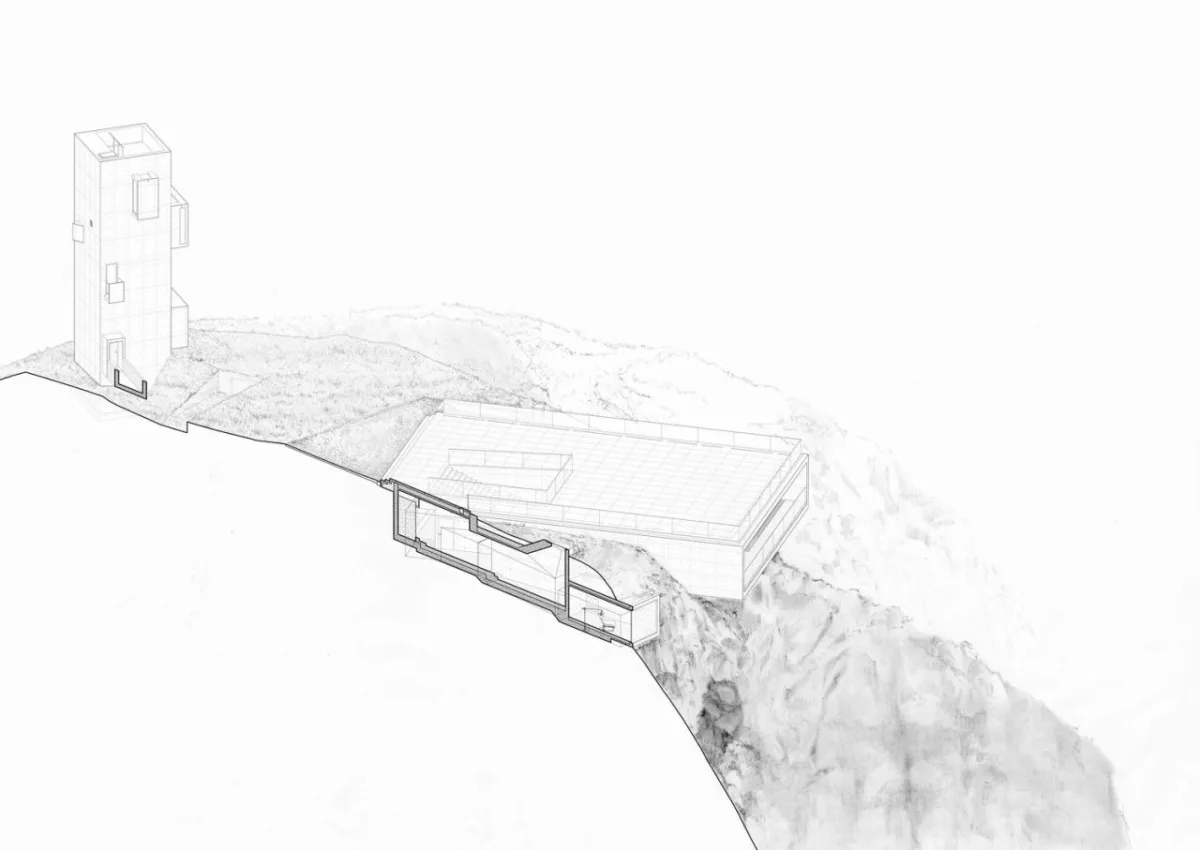 BIM建筑|崖顶咖啡厅及塔居 / 迹•建筑事务所（TAO）