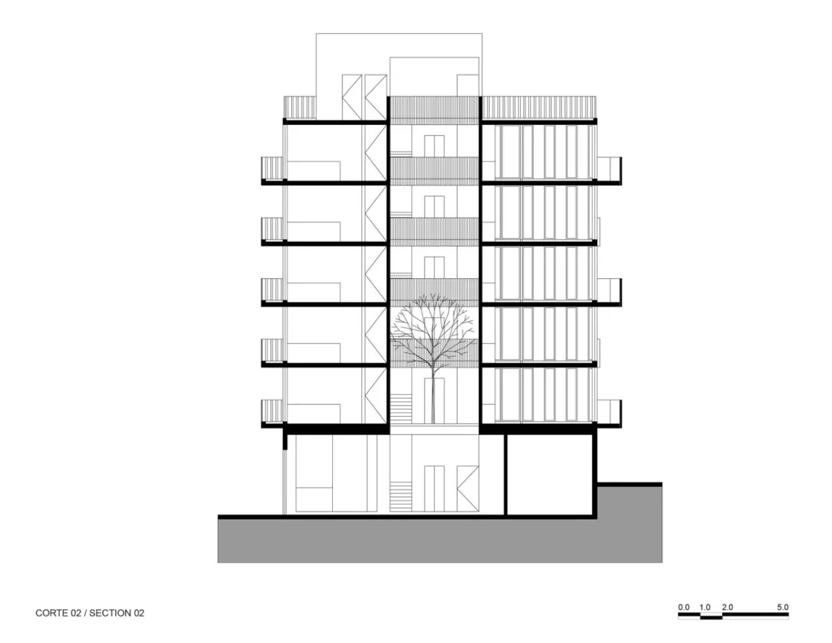 BIM建筑|三角形住宅楼：MO288 住宅楼 / HGR ARQUITECTOS