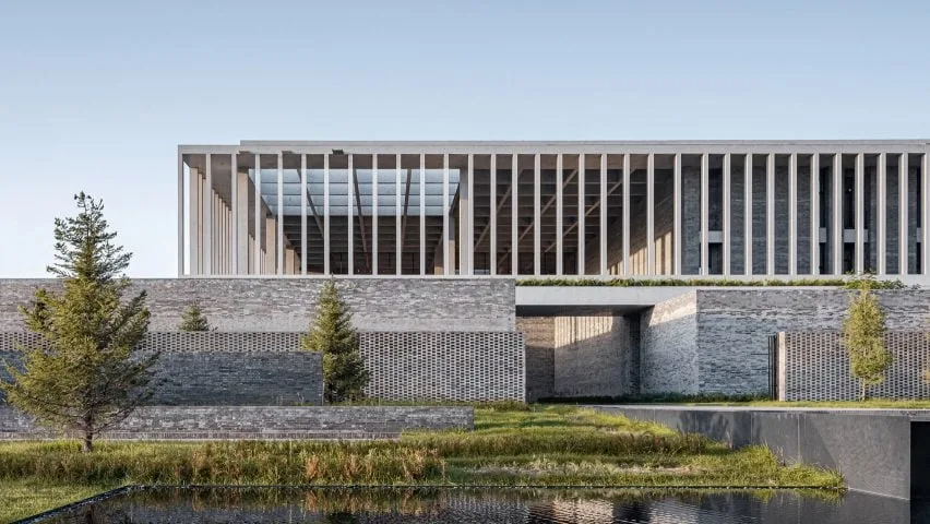 BIM建筑|卓汉苏文设计混凝土柱廊包裹的燕麦工厂
