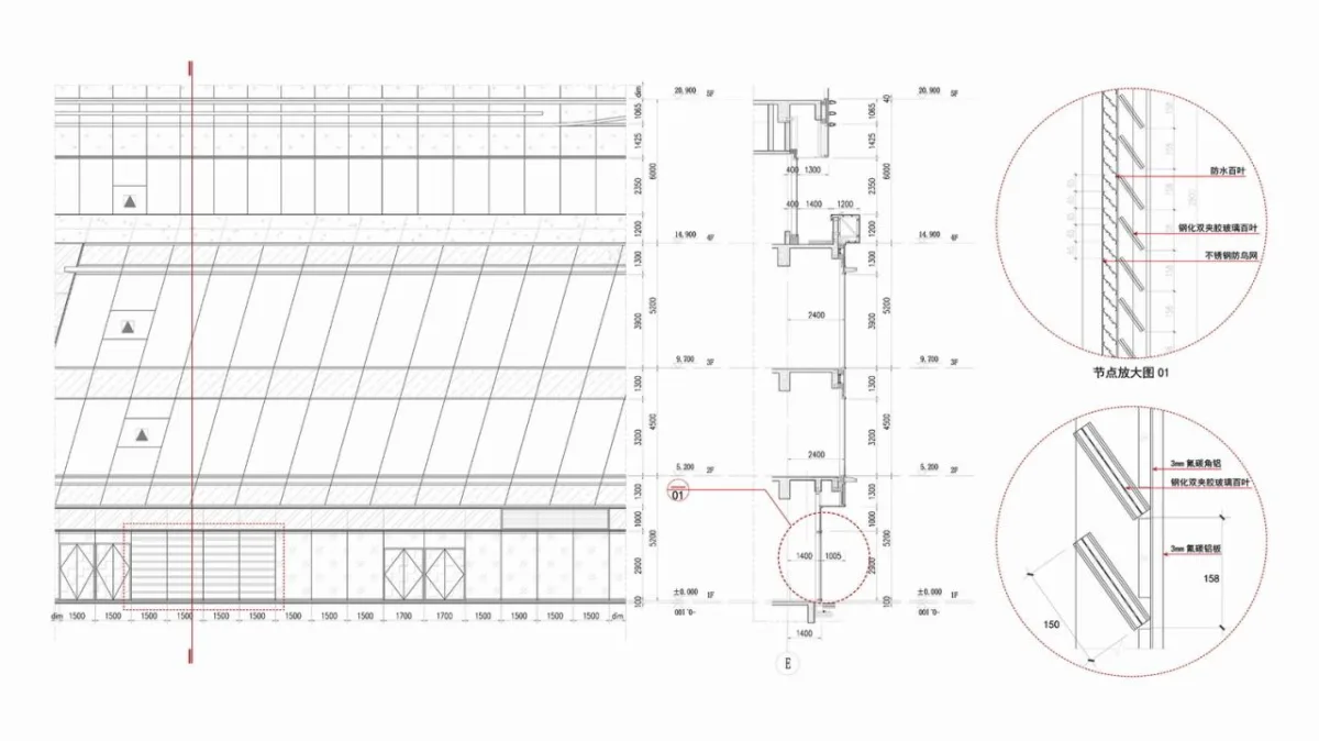 BIM建筑|上海新虹桥灿辉希尔顿五星级酒店：一幅展现流线与速度感的立面画卷 / 三益建筑