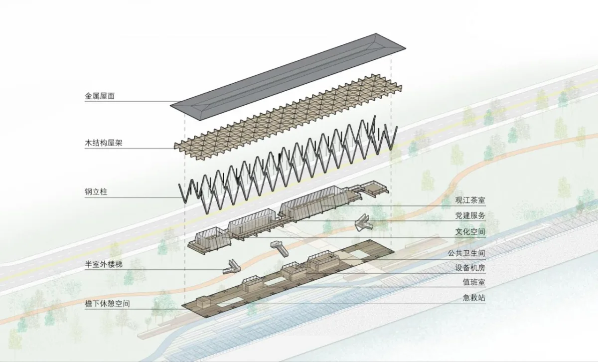 BIM建筑|杭州滨江公共空间·长亭驿 / 同济原作设计工作室