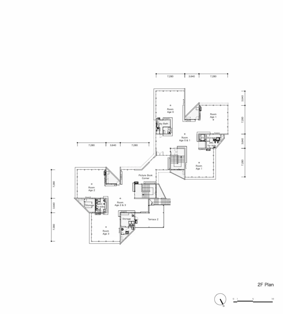 BIM建筑|大风车，鹿岛田托儿所 / TERRAIN architects