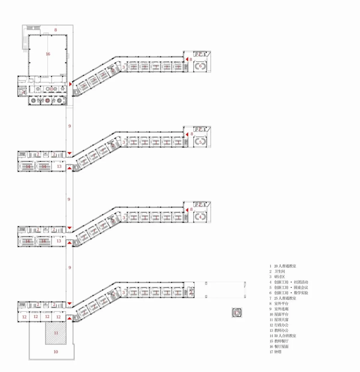 BIM建筑|渤海实验学校（基础教育部） / 中科院建筑设计研究院有限公司