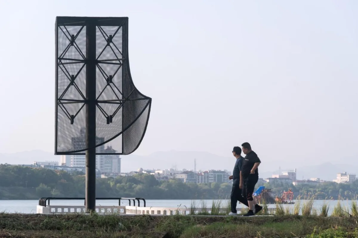 BIM建筑|‘起风了’装置，瀫石光河道护岸改造 / 华中科技大学建规学院 + 青·微舍工作室