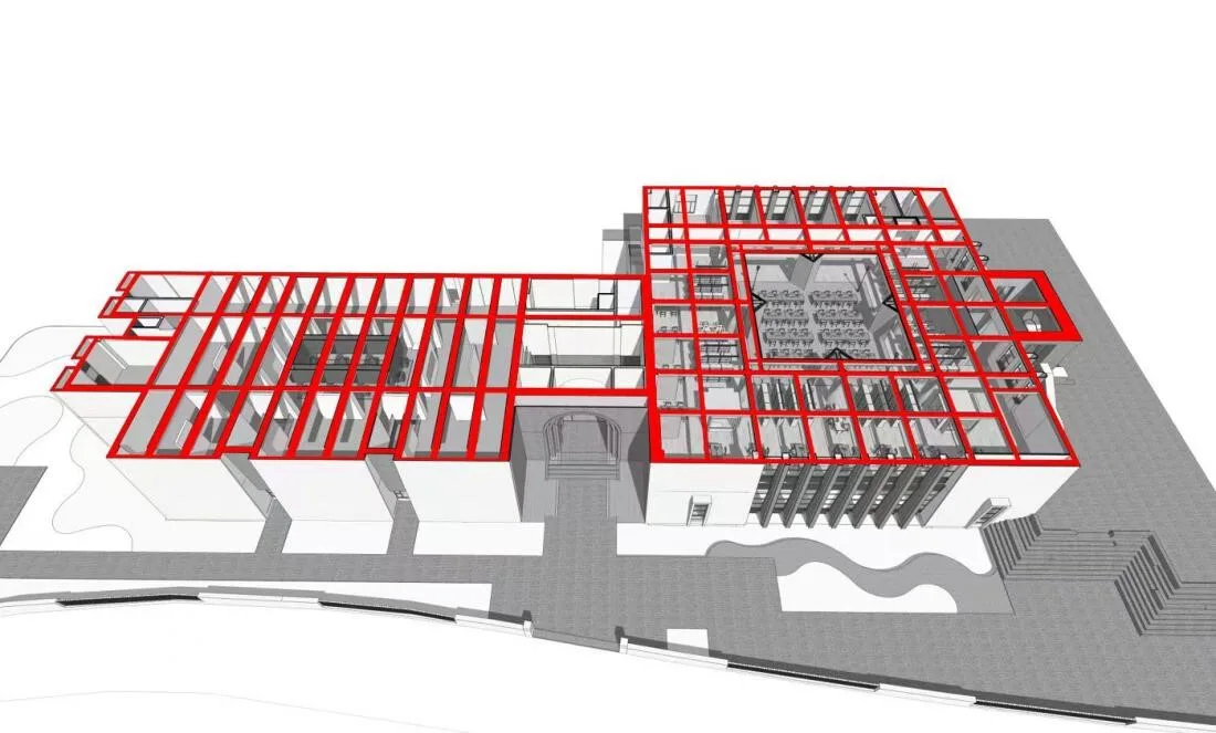 BIM建筑|德巴图书馆 / 荣朝晖工作室
