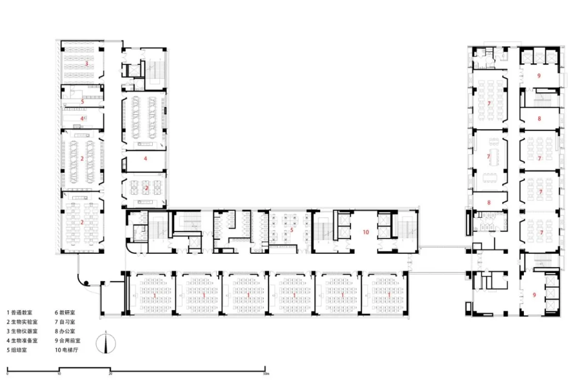 BIM建筑|西安高新第一中学（高中部）改扩建 / 中国建筑西北设计研究院 屈培青工作室