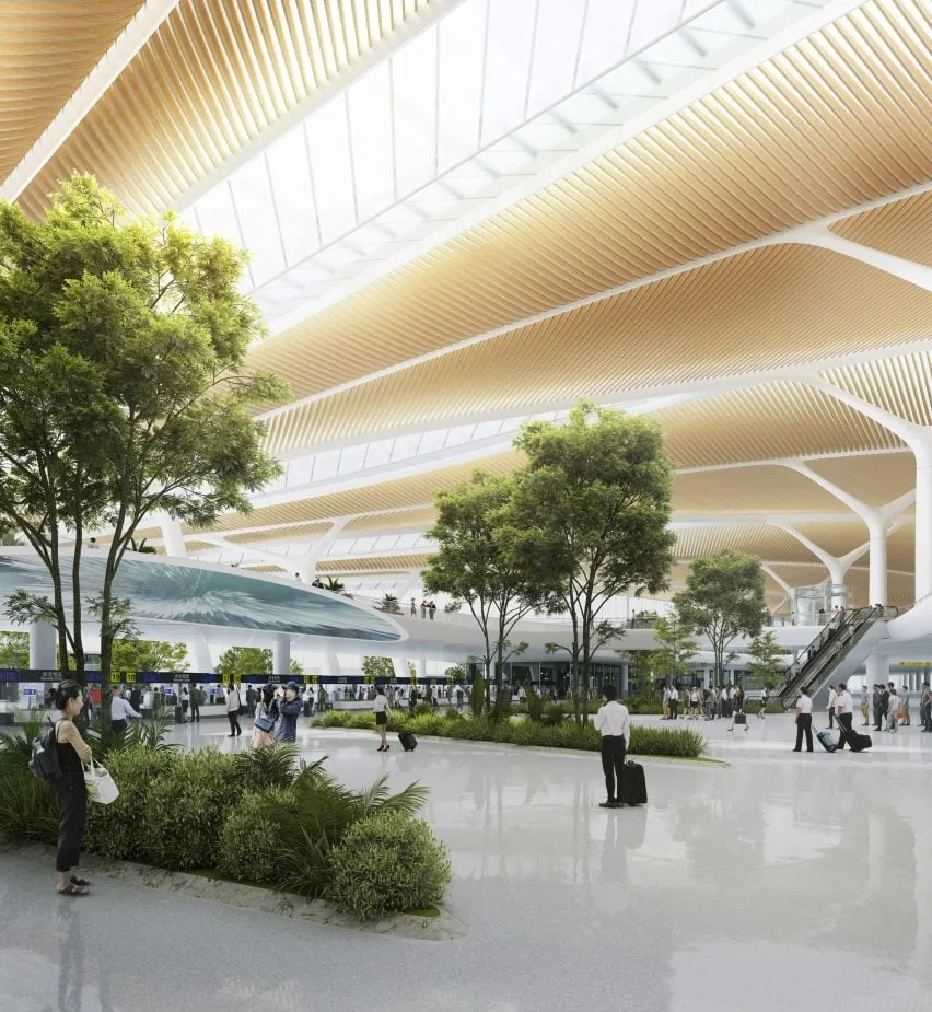 BIM建筑|MAD为长春机场设计羽毛状航站楼