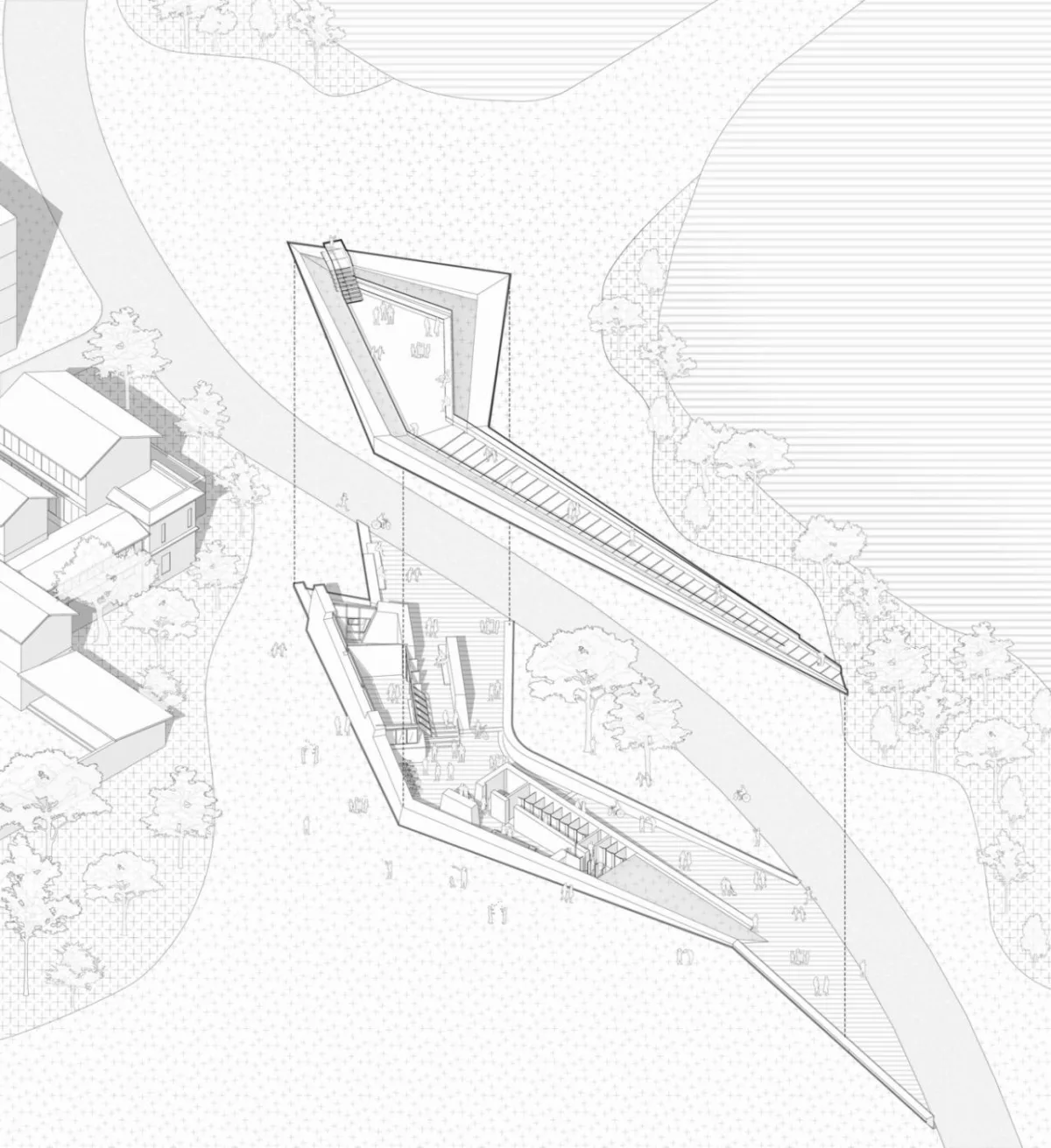 BIM建筑|微地形：大理洱海小邑庄生态驿站-孟凡浩 / line+建筑事务所