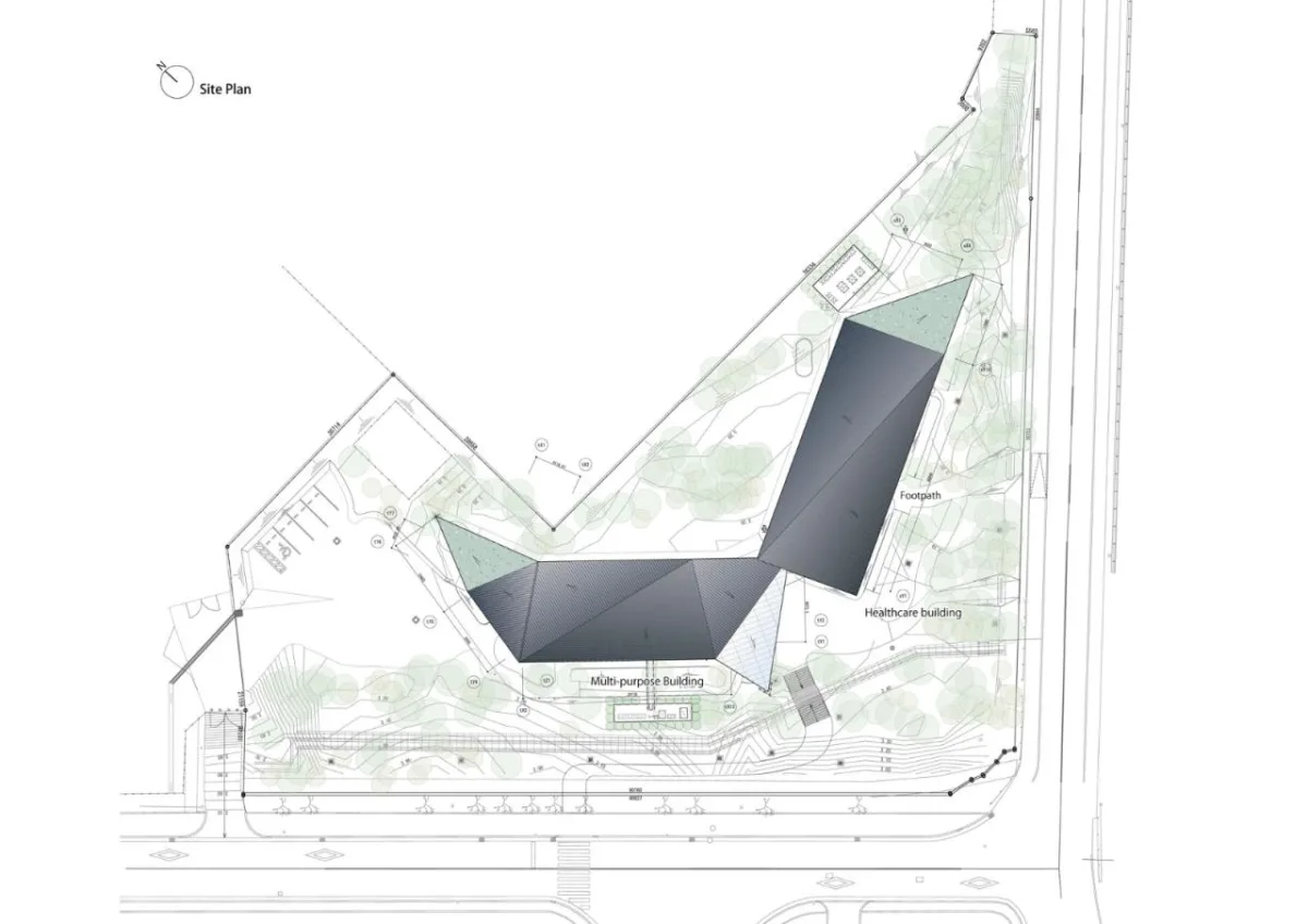 BIM建筑|KANEKA 健康中心 / 隈研吾建筑都市设计事务所+大成建设