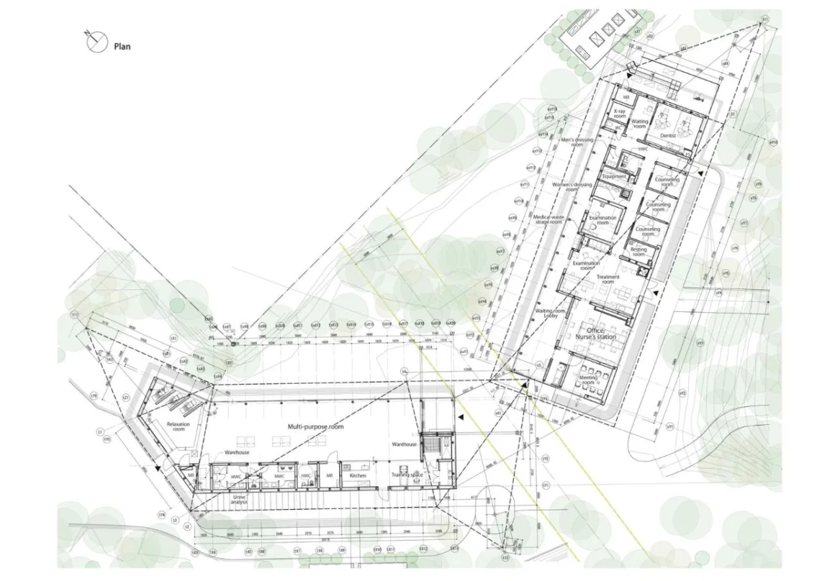 BIM建筑|KANEKA 健康中心 / 隈研吾建筑都市设计事务所+大成建设