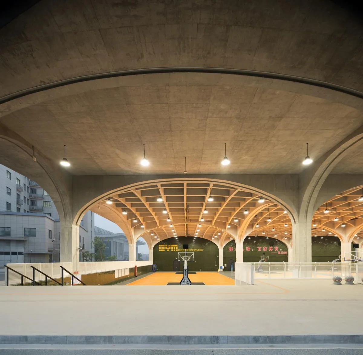 BIM建筑|绍兴文理学院风雨操场 / 浙江大学建筑设计研究院