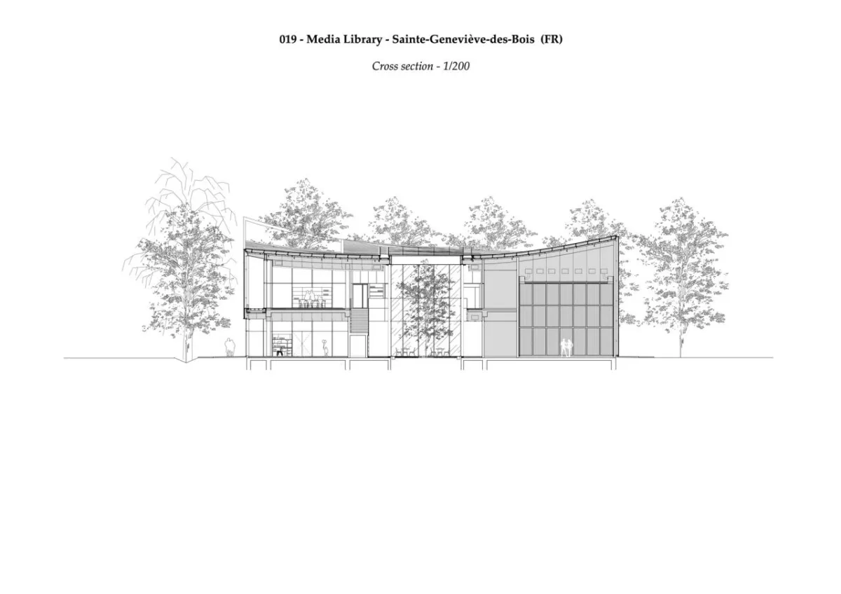 BIM建筑|Sainte-Geneviève- des-Bois 媒体图书馆 / archi5 + Calmm architecture