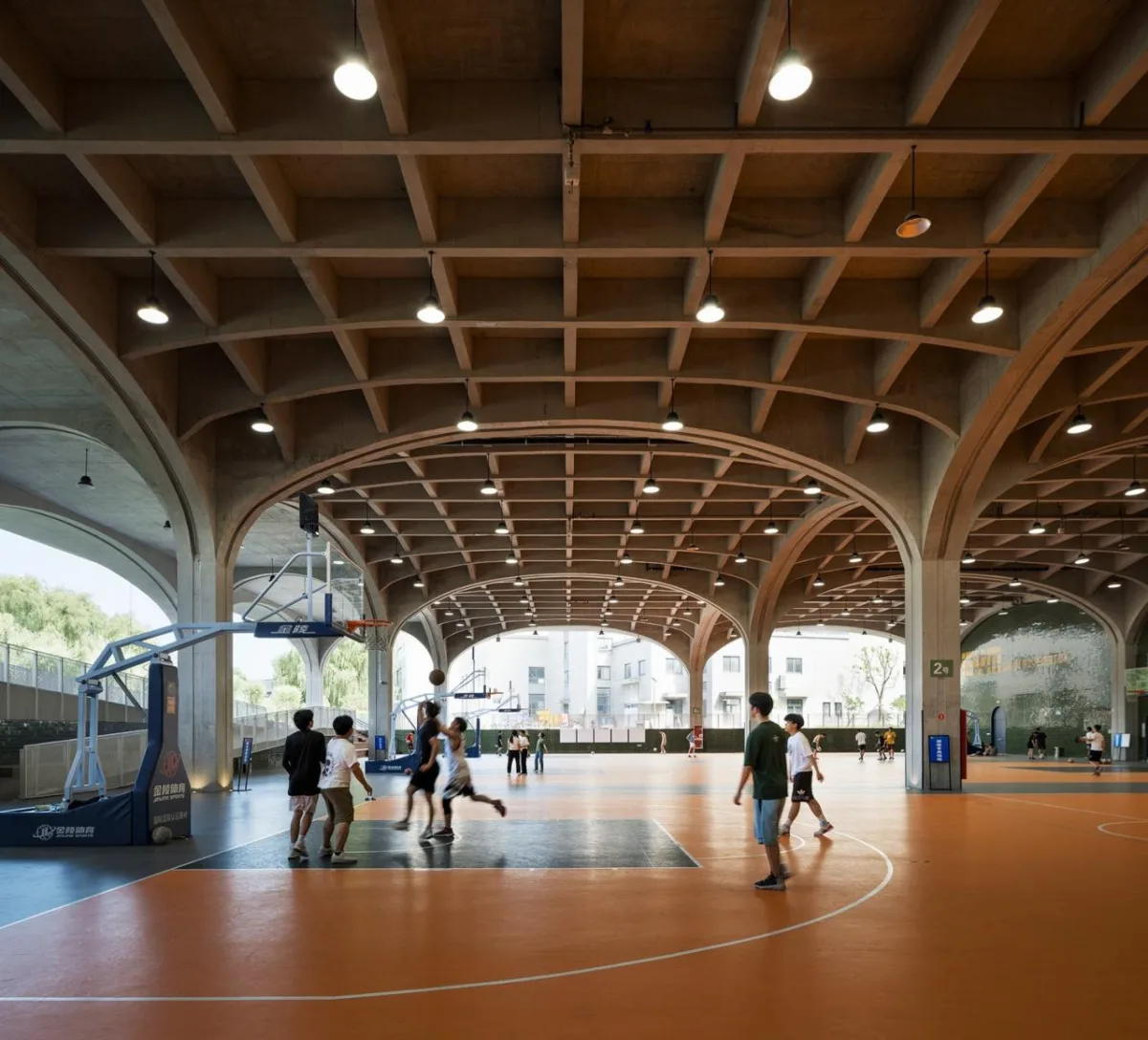 BIM建筑|绍兴文理学院风雨操场 / 浙江大学建筑设计研究院