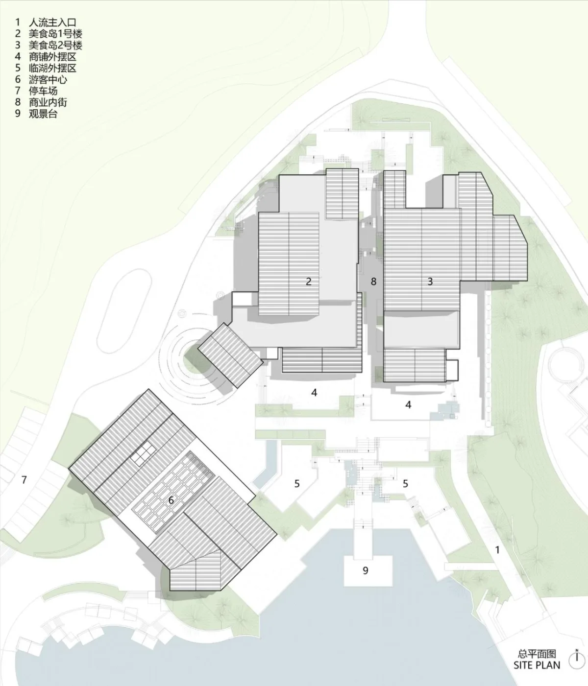 BIM建筑|成都天府麓湖美食岛二期 / 四周建筑