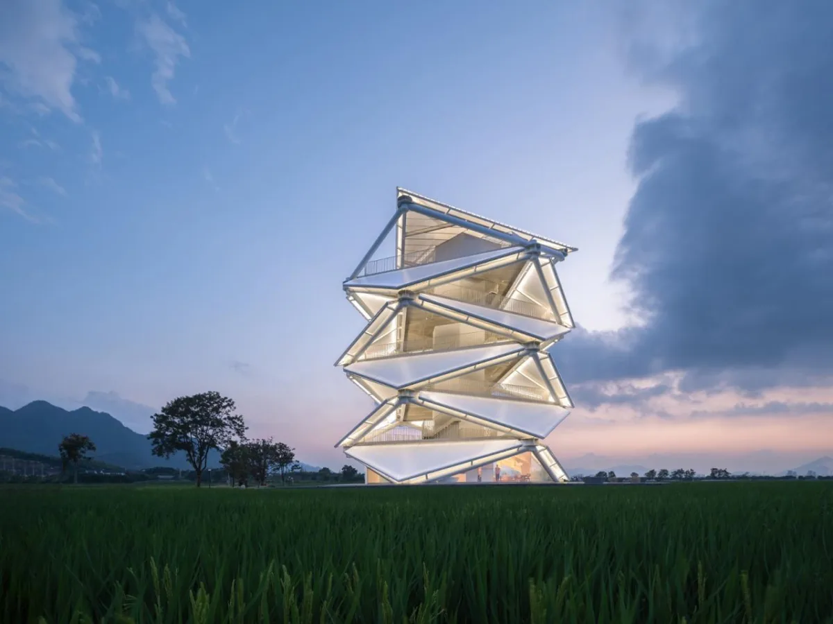 BIM建筑|稻田上的灯塔 / 中国电建华东院林再国工作室