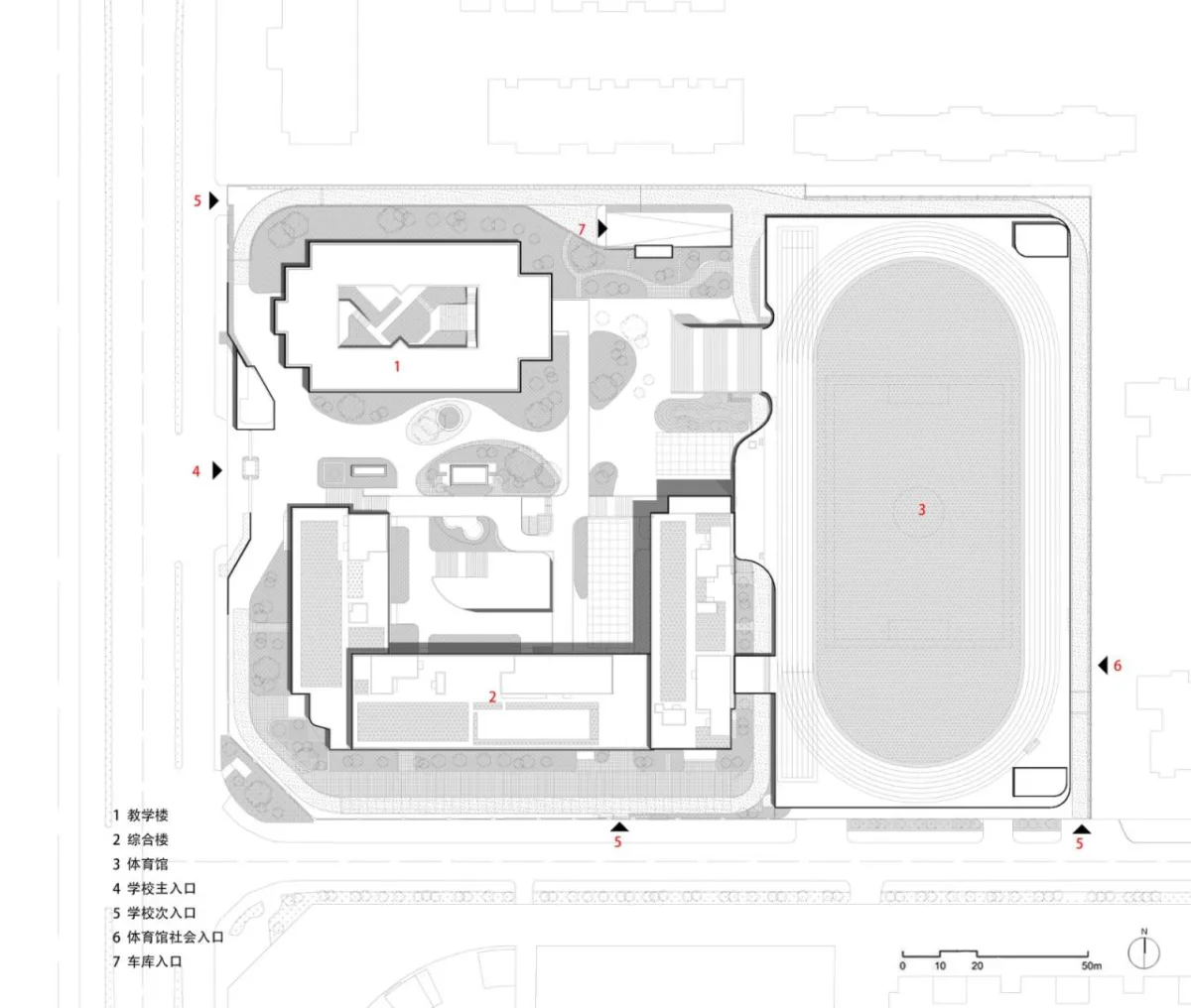 BIM建筑|西安高新第一中学（高中部）改扩建 / 中国建筑西北设计研究院 屈培青工作室