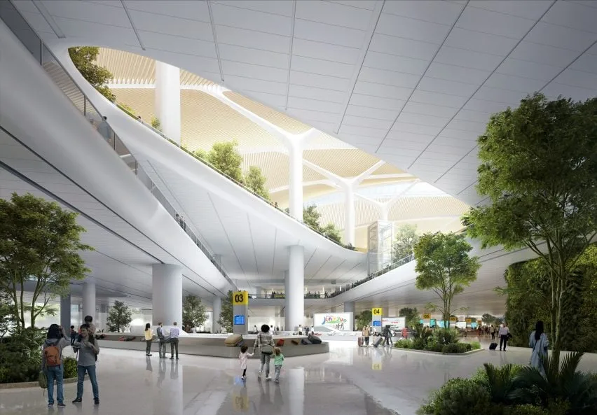BIM建筑|MAD为长春机场设计羽毛状航站楼