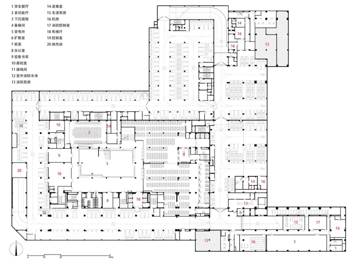 BIM建筑|西安高新第一中学（高中部）改扩建 / 中国建筑西北设计研究院 屈培青工作室