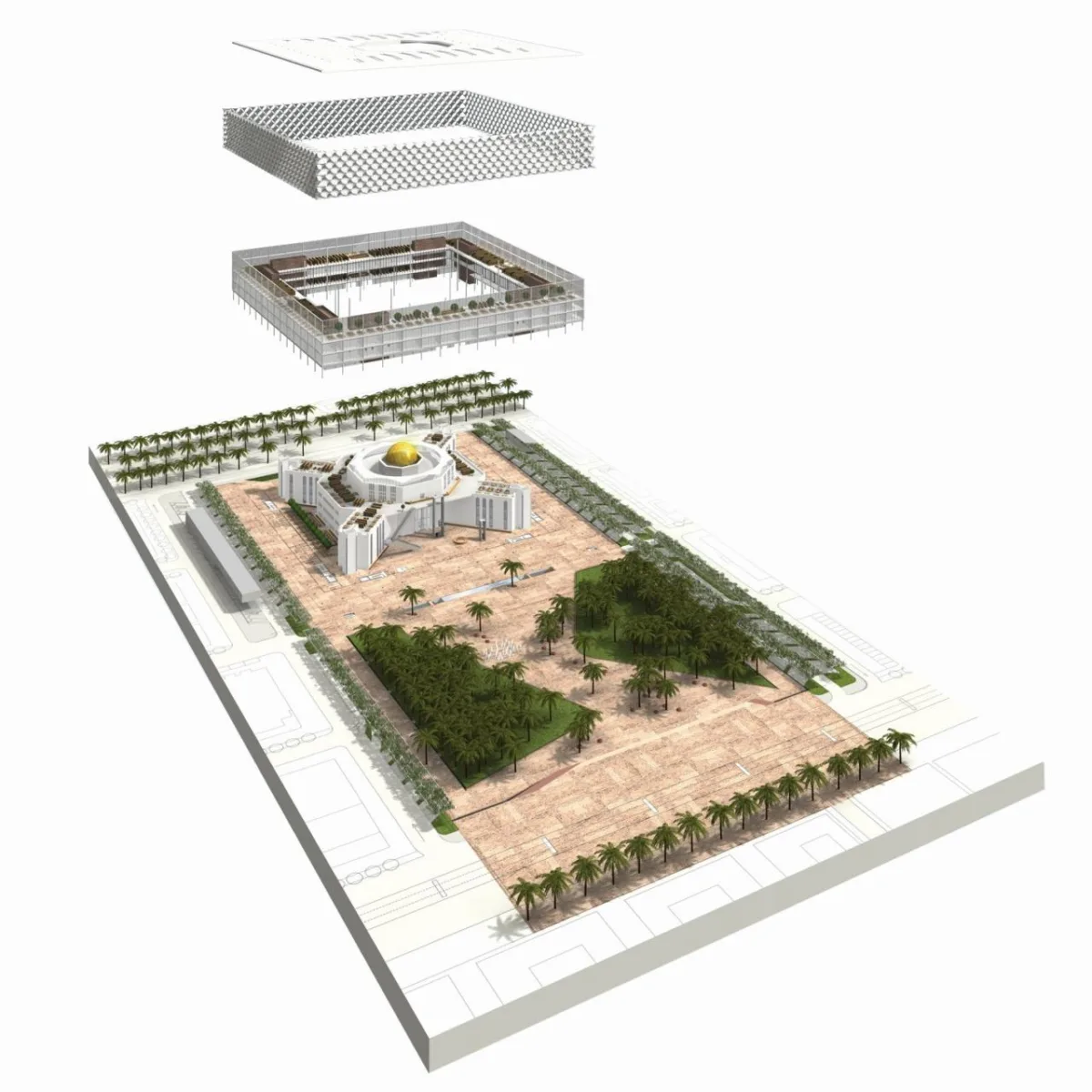 BIM建筑|沙特阿拉伯法赫德国王图书馆 / 盖博建筑设计事务所