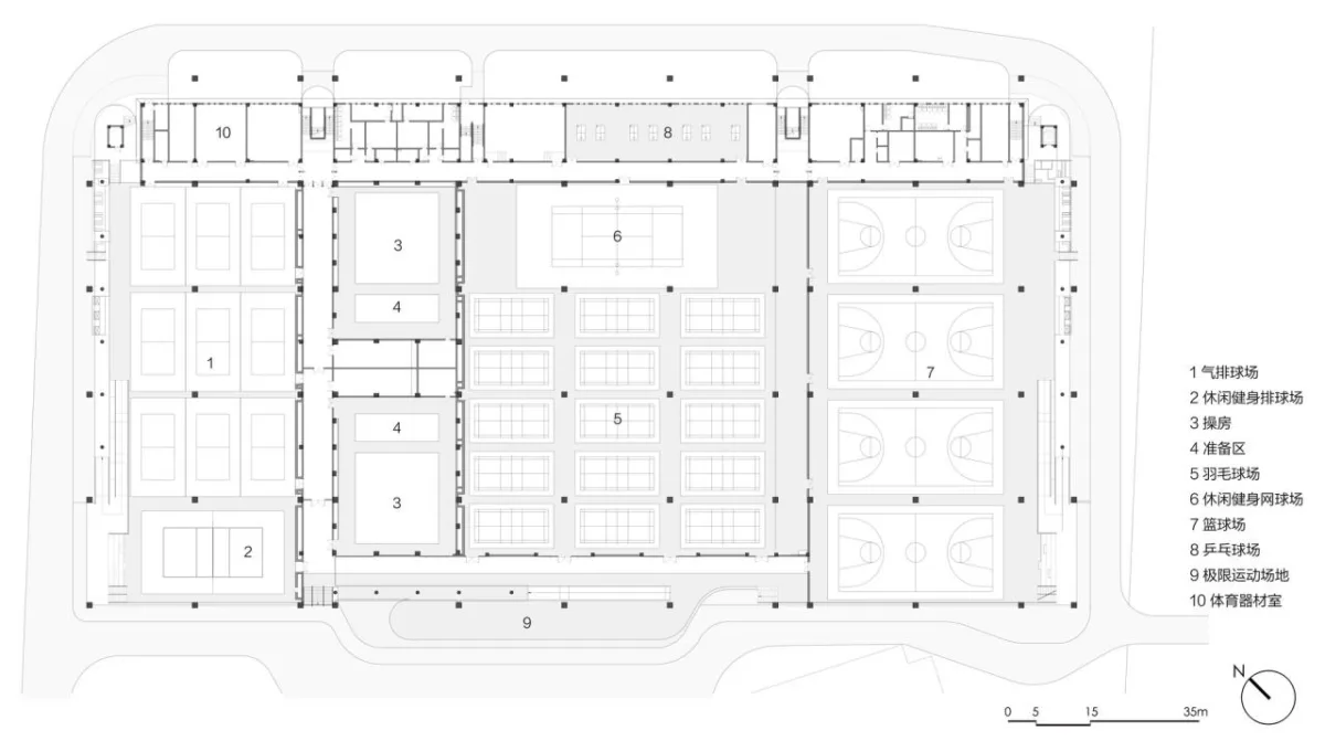 BIM建筑|绍兴文理学院风雨操场 / 浙江大学建筑设计研究院