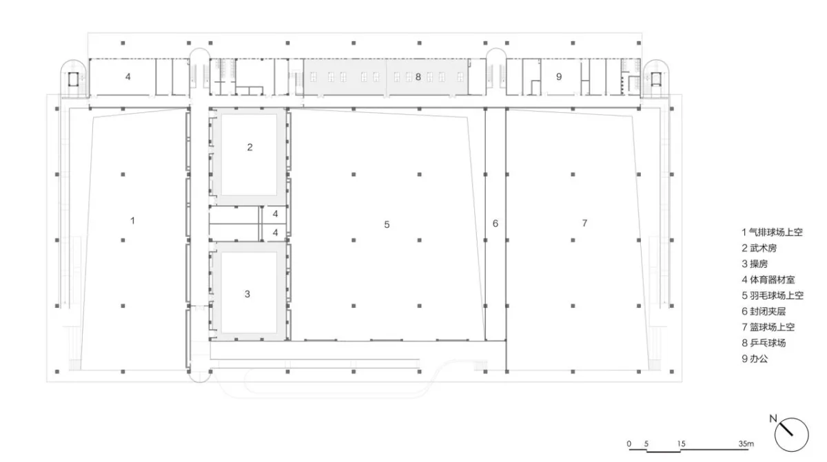 BIM建筑|绍兴文理学院风雨操场 / 浙江大学建筑设计研究院