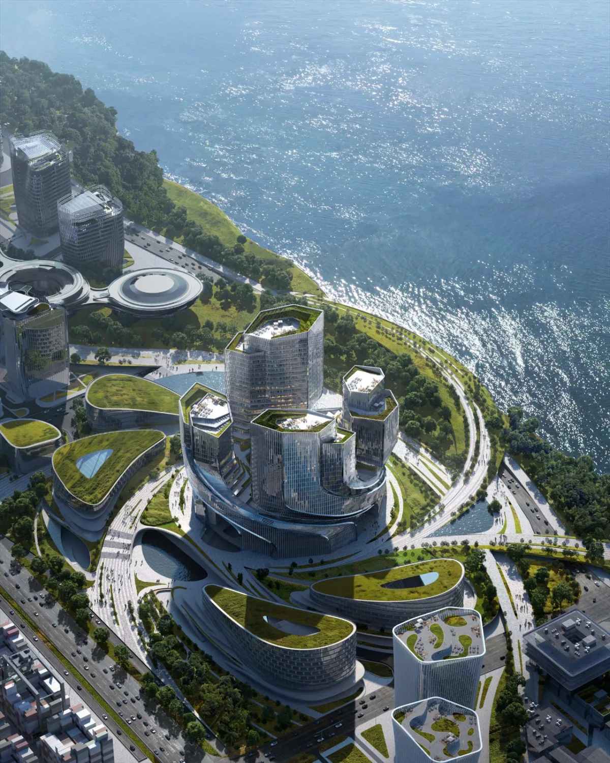 BIM建筑|螺旋大楼：‘腾讯深圳新总部’设计竞赛 / 奥雷·舍人