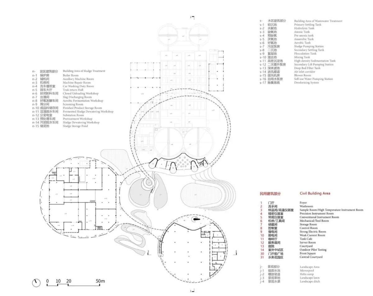 BIM建筑|宜兴城市污水资源概念厂 / 清华院 素朴工作室