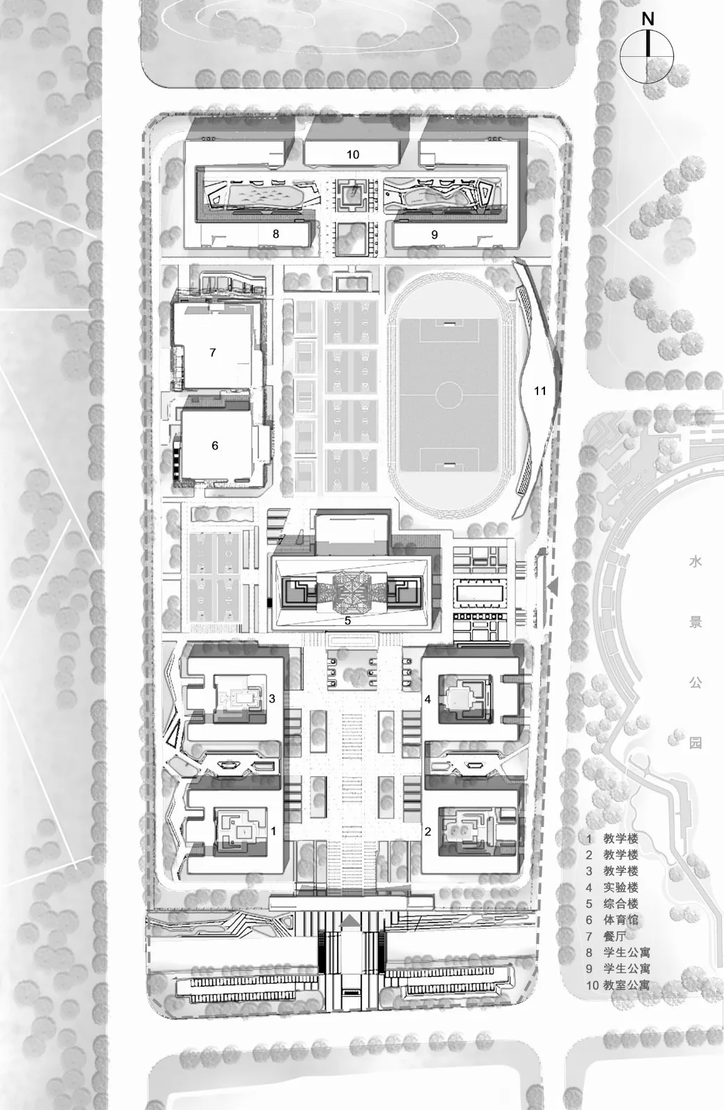 BIM建筑|神木中学项目 / 中科院建筑设计研究院有限公司