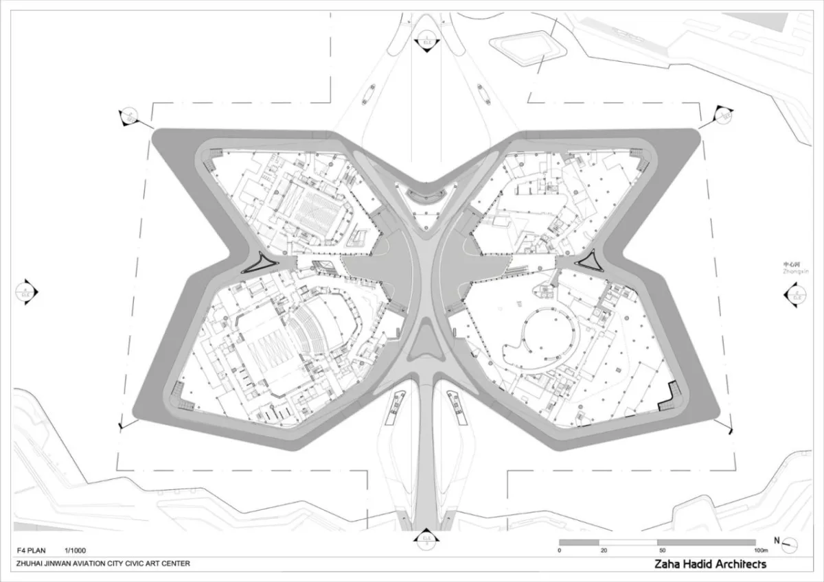 BIM建筑|珠海金湾市民艺术中心 / 扎哈·哈迪德建筑事务所