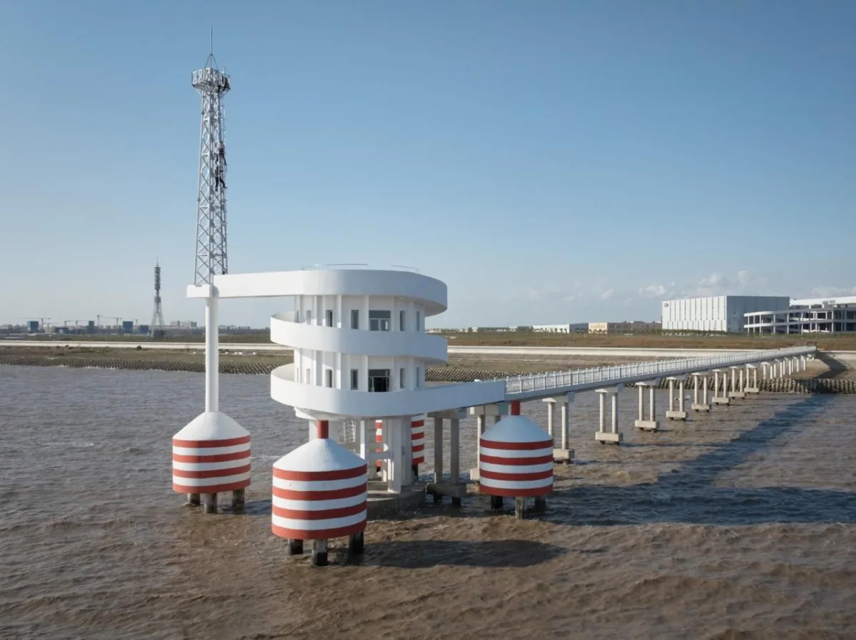 BIM建筑|扭转塔和螺旋站，上海海上的生态基础设施 / HCCH合尘建筑