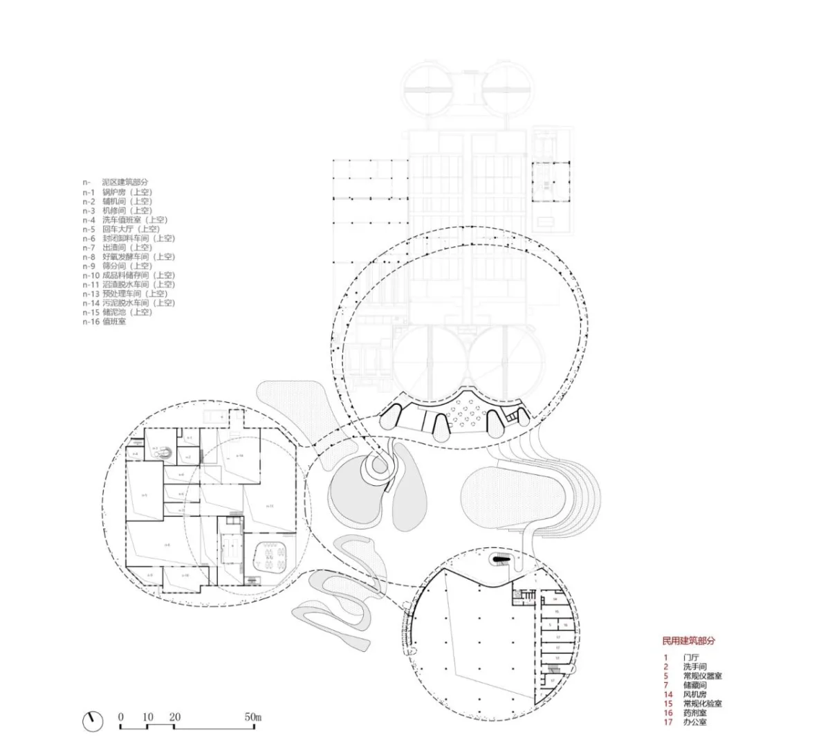 BIM建筑|宜兴城市污水资源概念厂 / 清华院 素朴工作室