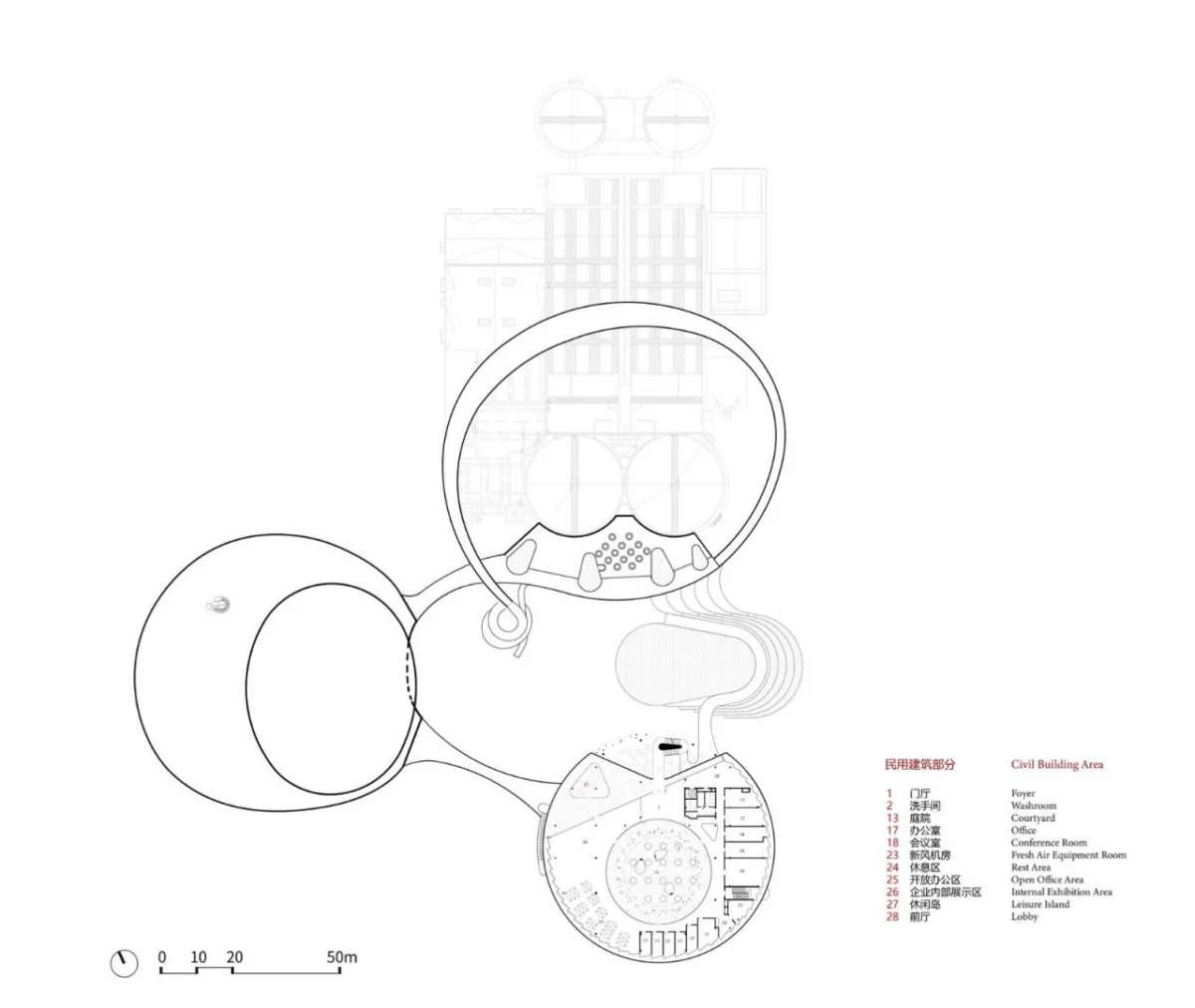 BIM建筑|宜兴城市污水资源概念厂 / 清华院 素朴工作室