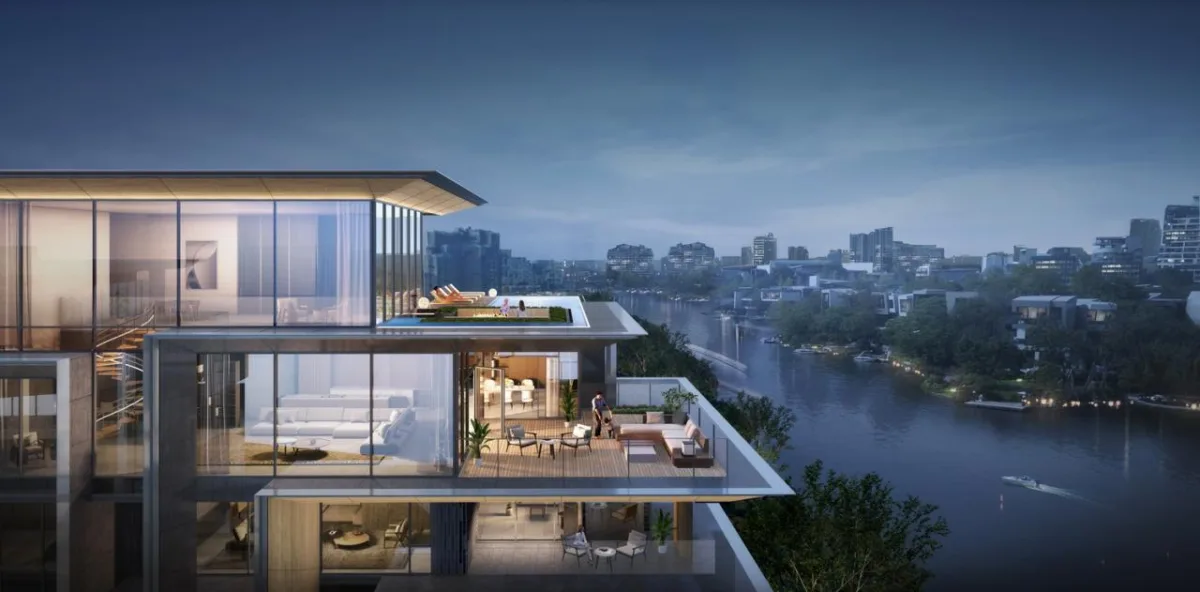BIM建筑|成都麓湖黑石岛：垂直五连墅 / 孟凡浩-line+建筑事务所