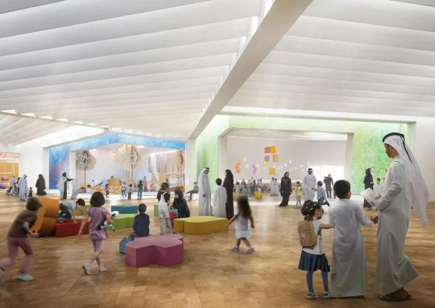 BIM建筑|UNStudio设计卡塔尔块状儿童博物馆