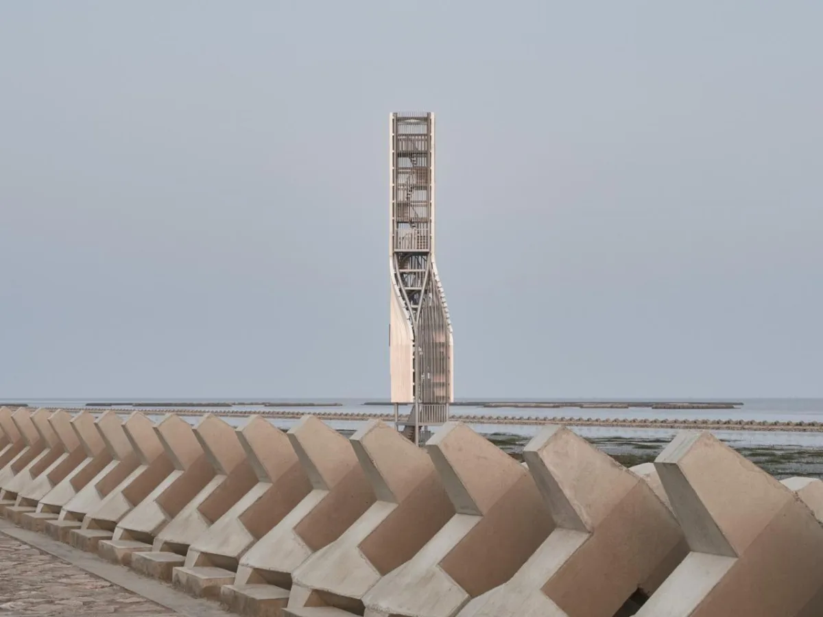 BIM建筑|扭转塔和螺旋站，上海海上的生态基础设施 / HCCH合尘建筑