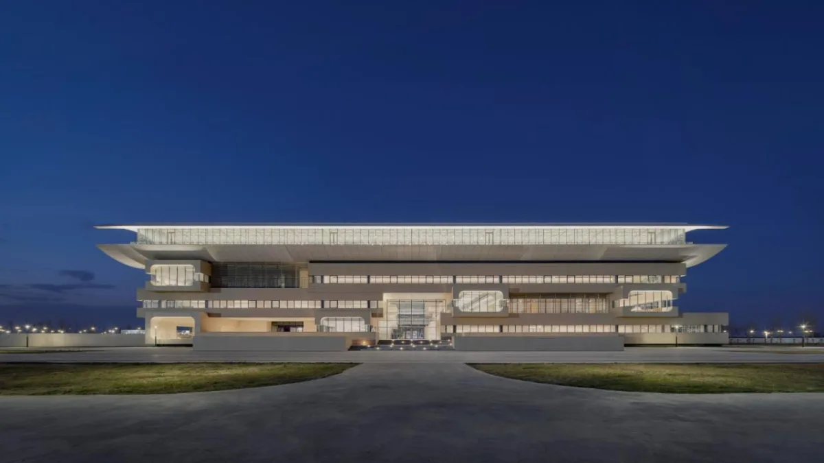 BIM建筑|中国民航大学宁河校区图书馆 / 同济原作工作室