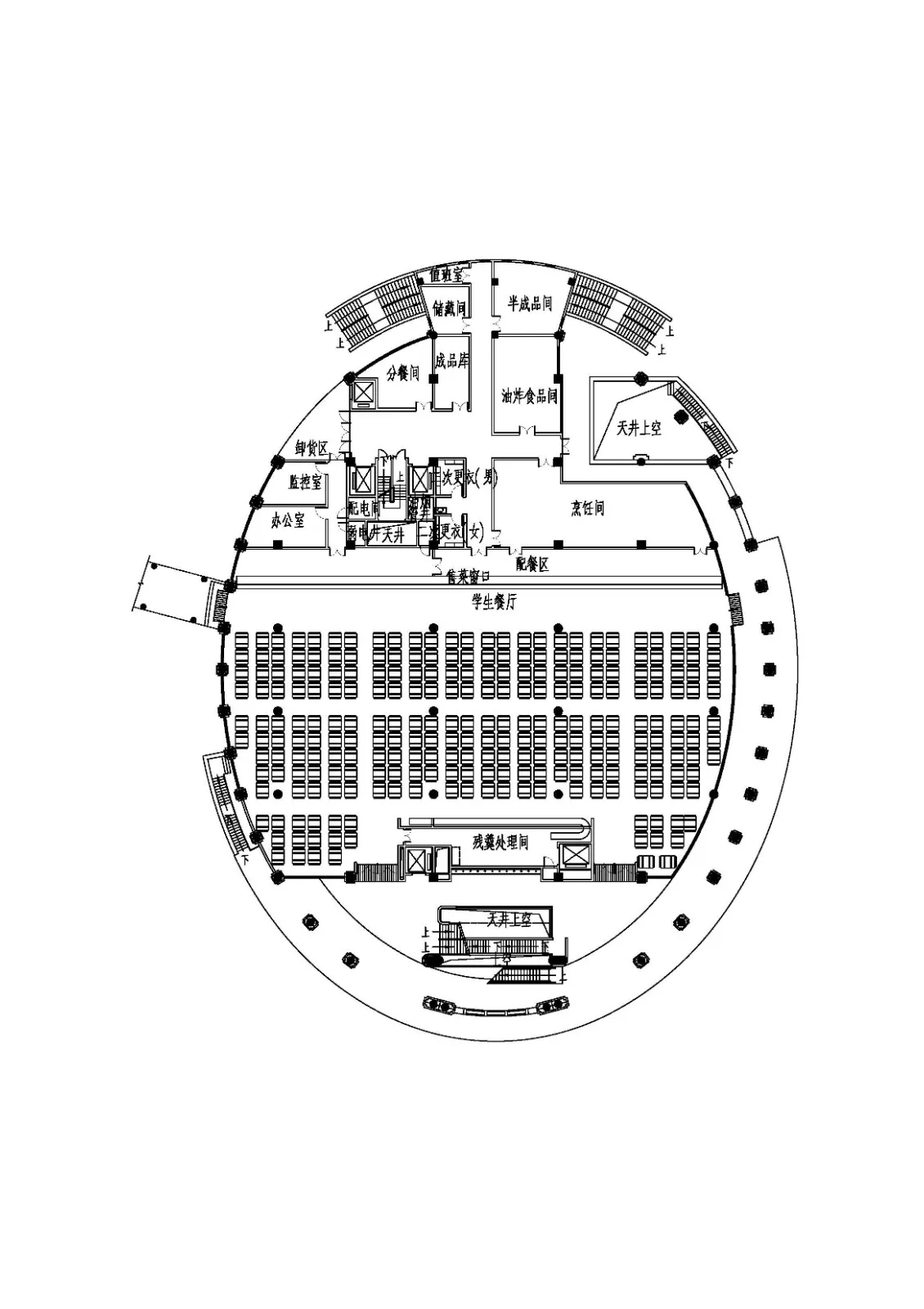 BIM建筑|厦门大学翔安校区中部学生食堂（思源餐厅）/ 厦门大学建筑设计研究院有限公司（AUAD）