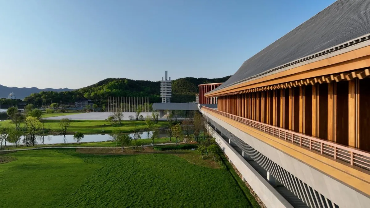 BIM建筑|稻田与廊桥 - 宁波国际会议中心 / 汤桦建筑设计