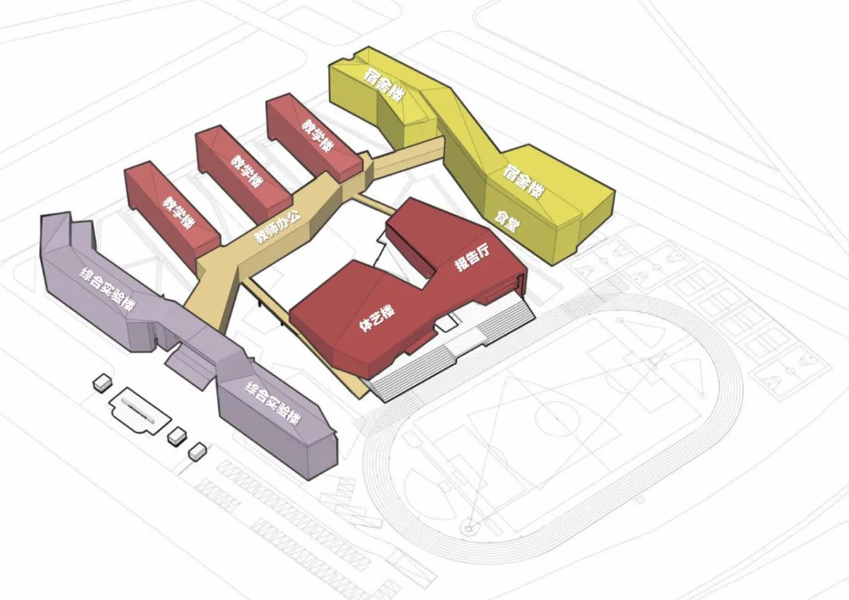 BIM建筑|杭州中泰中学建筑设计 / LZGC量子构城设计事务所+浙江建院建筑规划设计院