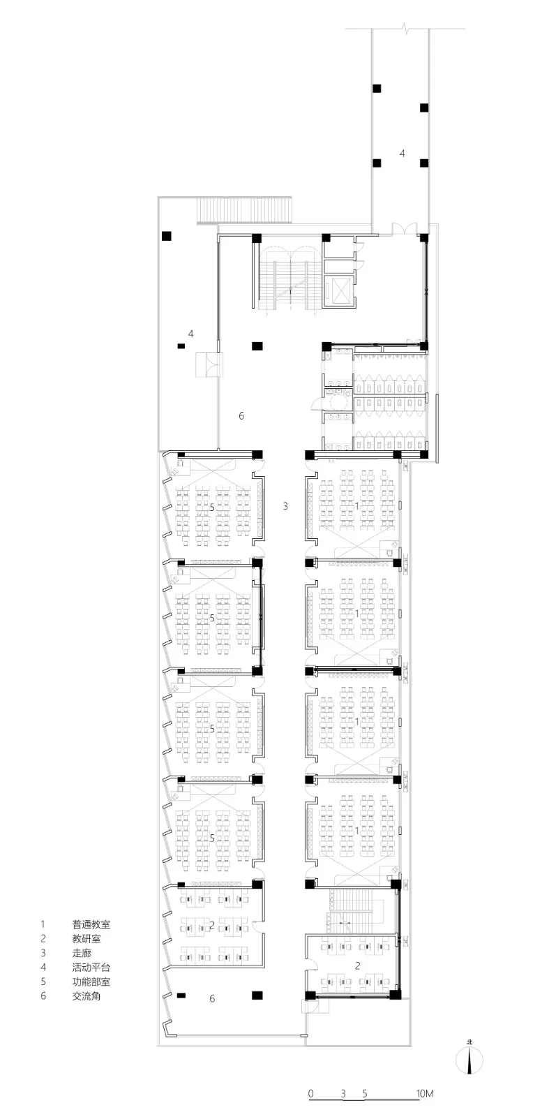 BIM建筑|西安市未央路小学综合楼 / 中国建筑西北设计研究院 屈培青工作室