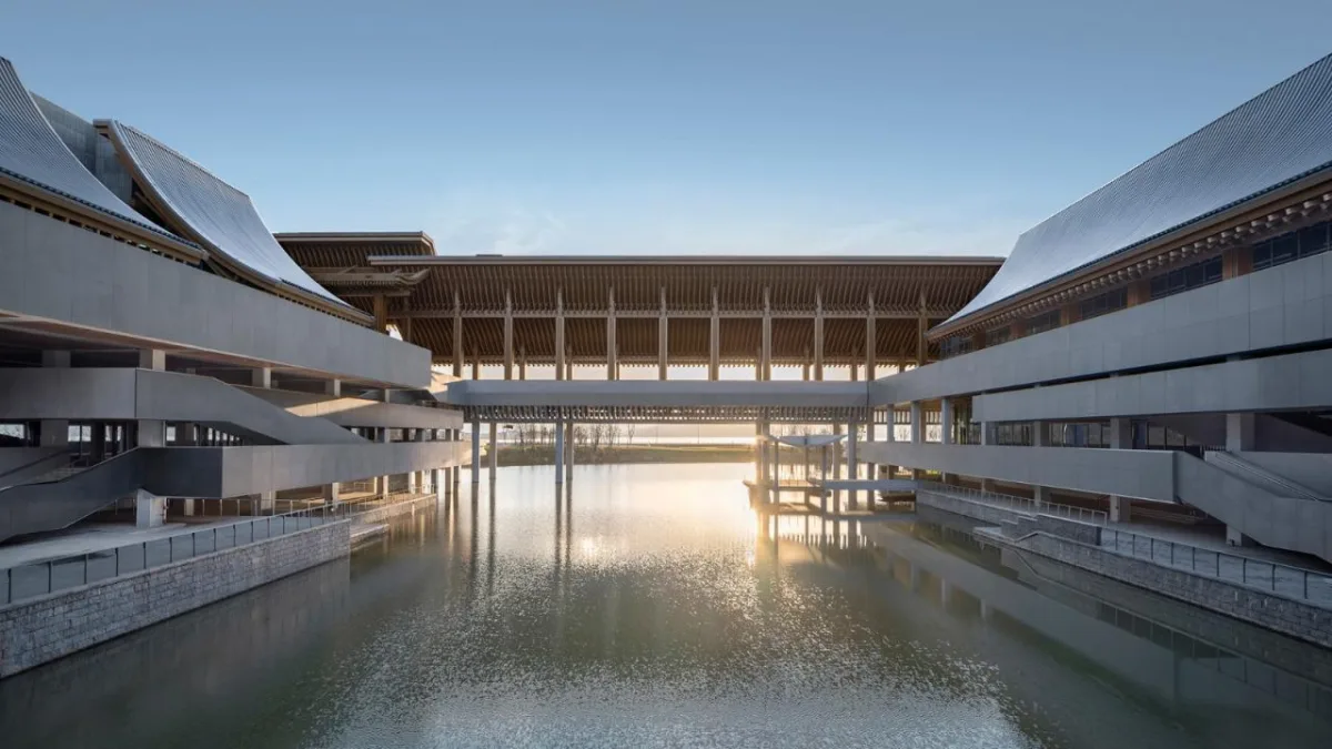 BIM建筑|稻田与廊桥 - 宁波国际会议中心 / 汤桦建筑设计