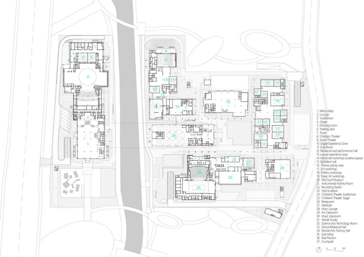 BIM建筑|浦东新区青少年活动中心和群众艺术馆 / 山水秀建筑事务所