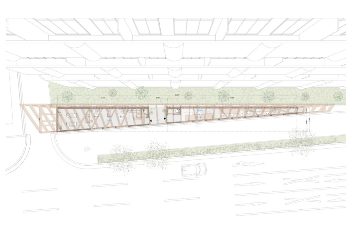 BIM建筑|4x59米三角地，YOKONAGAYA 美容院 / Office for Environment Architecture