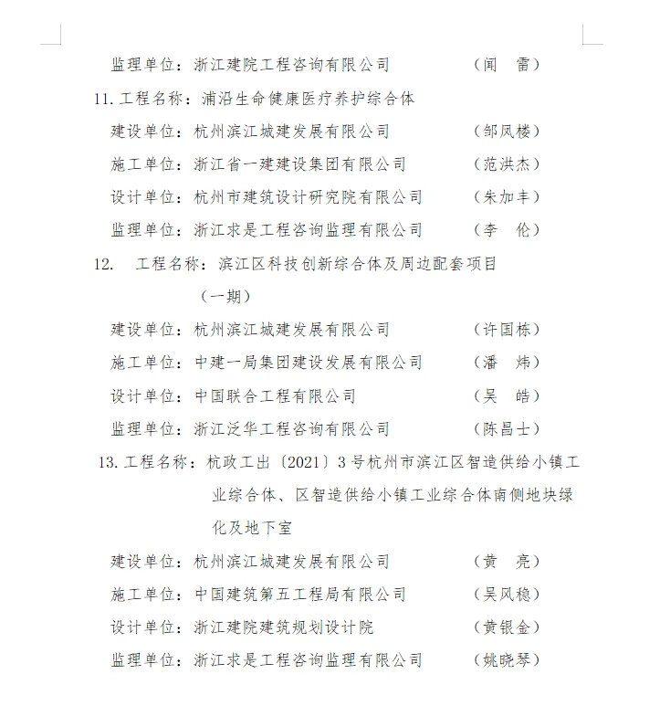 装配式政策|《关于2023年度杭州市新型建筑工业化示范产业基地和项目评审结果的公示》